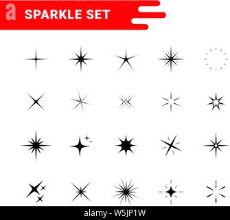 Sparkles vector set Stock Vector