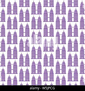 Pattern background Office building icon Stock Vector
