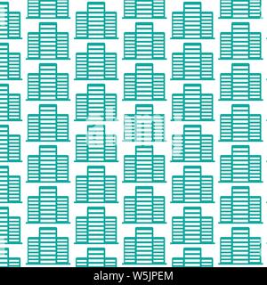 Pattern background Office building icon Stock Vector