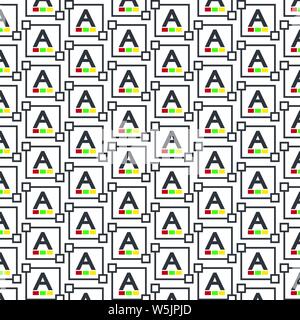 Pattern background Text edit letter icon Stock Vector