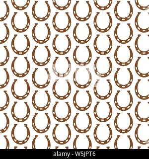 Pattern background Horseshoe icon Stock Vector