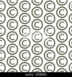Pattern background copyright symbol icon Stock Vector