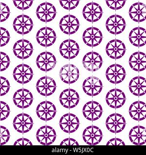 Pattern background Compass icon Stock Vector