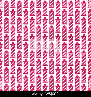 Pattern background barber shop pole Icon Stock Vector