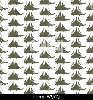 Pattern background Hedgehog icon Stock Vector