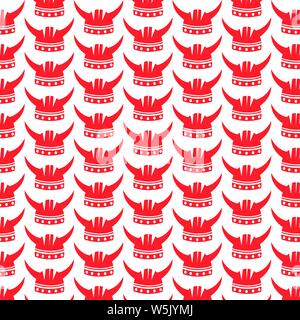 Pattern background Viking Helmet Icon Stock Vector