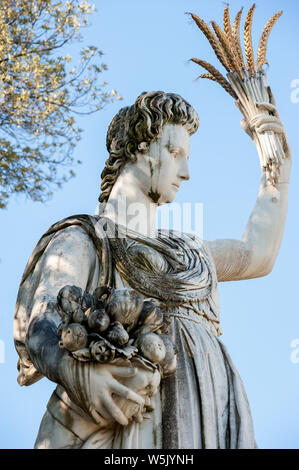 Florence,  ITALY - July 18, 2017: the statue of Abundance, which was partly sculptured by Giambologna, Pietro Tacca and Sebastiano Salvini. Stock Photo