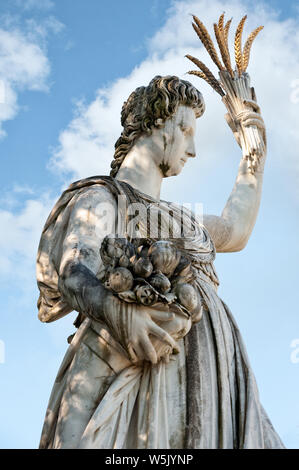 Florence,  ITALY - July 18, 2017: the statue of Abundance, which was partly sculptured by Giambologna, Pietro Tacca and Sebastiano Salvini. Stock Photo