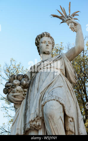 Florence,  ITALY - July 18, 2017: the statue of Abundance, which was partly sculptured by Giambologna, Pietro Tacca and Sebastiano Salvini. Stock Photo