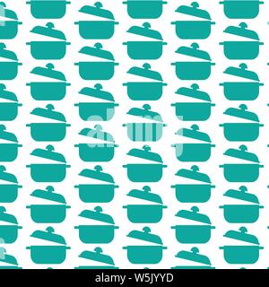 Pattern background saucepan icon Stock Vector