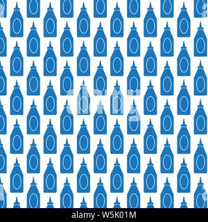 Pattern background bottle ketchup icon Stock Vector