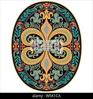 colorful Islamic Illumination for mosque tiling design vector Stock Vector