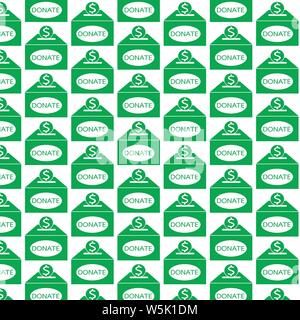 Pattern background Donation box icon Stock Vector