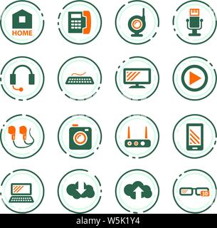 Hi tech vector icons for user interface design Stock Vector