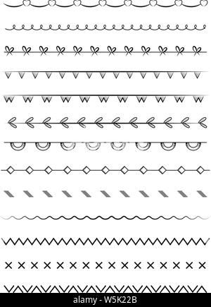 Ornamental dividers vector set. Stock Vector