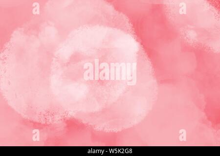 red hand drawn watercolor background pattern with bleeding gradient radial areas Stock Photo