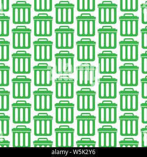 Pattern background Trash can icon Stock Vector