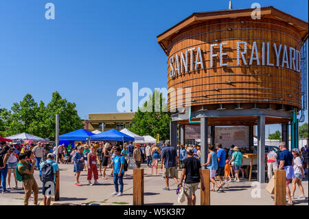 Santa Fe Railyard Farmers Market, Santa Fe, New Mexico, USA. Stock Photo