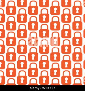 Pattern background lock icon Stock Vector