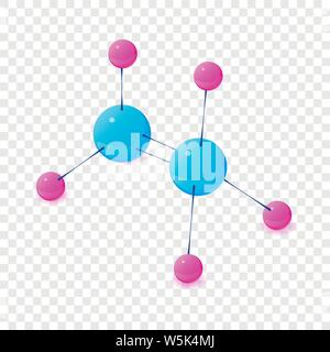 Electrons molecule icon, isometric 3d style Stock Vector