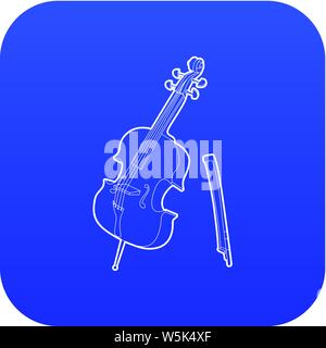 Violin icon blue vector Stock Vector
