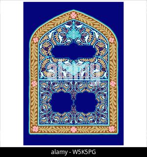 colorful Islamic Illumination for mosque tiling design vector Stock Vector
