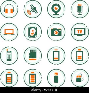 Hi tech vector icons for user interface design Stock Vector