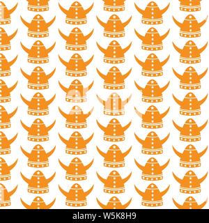 Pattern background Viking Helmet Icon Stock Vector