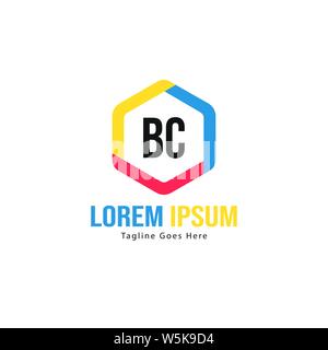 BC Letter Logo Design. Creative Modern BC Letters Icon Illustration design Stock Vector