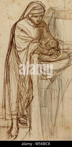 Dante Gabriel Rossetti - Sketch for Dante at Verona. Stock Photo