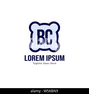 BC Letter Logo Design. Creative Modern BC Letters Icon Illustration design Stock Vector