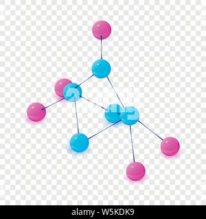 Molecule icon, isometric 3d style Stock Vector