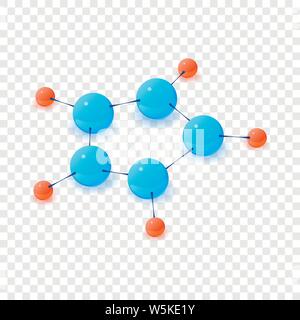 Structure molecule icon, isometric 3d style Stock Vector