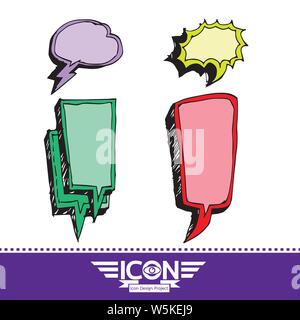 Speech Bubble hand drawn Stock Vector