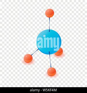 Polyatomic molecule icon, isometric 3d style Stock Vector