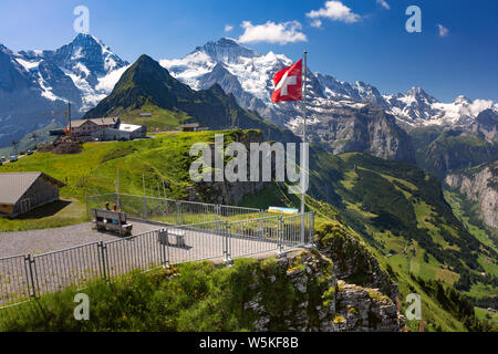 Mannlichen viewpoint, Switzerland Stock Photo