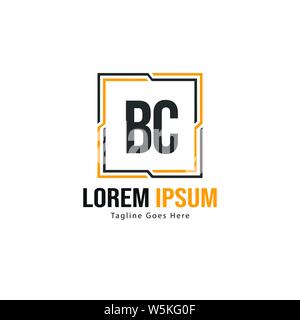 BC Letter Logo Design. Creative Modern BC Letters Icon Illustration design Stock Vector