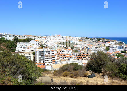 A landscape view of Albufeira in the Algarve region of Portugal Stock Photo