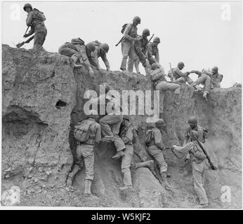 Commando training at Camp Carson, Colorado Stock Photo