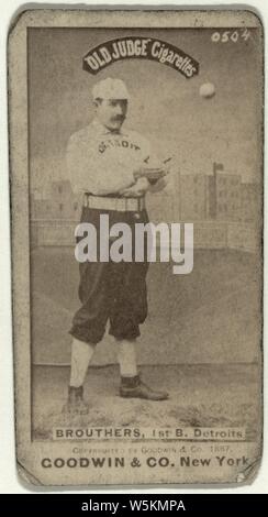 Dan Brouthers, Detroit Wolverines, baseball card portrait Stock Photo