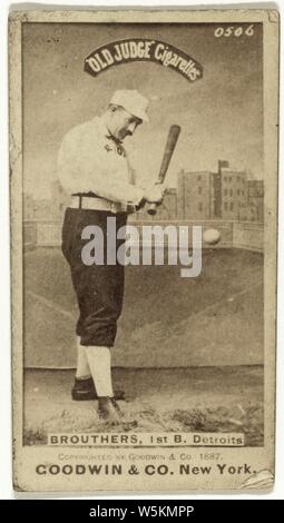 Dan Brouthers, Detroit Wolverines, baseball card portrait Stock Photo