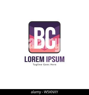 BC Letter Logo Design. Creative Modern BC Letters Icon Illustration design Stock Vector