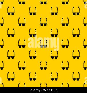 Glasses with black round lenses pattern vector Stock Vector