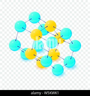 Radical molecule icon, isometric 3d style Stock Vector