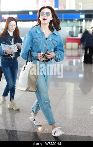 Chinese actress Huang Mengying or Maggie Huang arrives at the Beijing ...