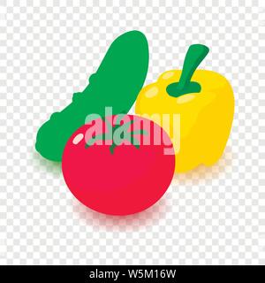 Vegetable icon, cartoon isometric 3d style Stock Vector
