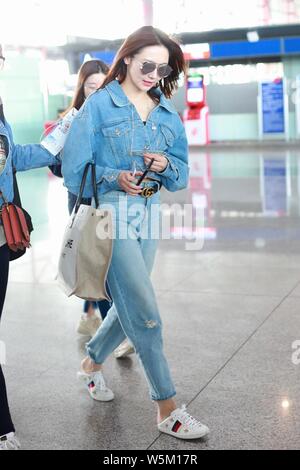 Chinese actress Huang Mengying or Maggie Huang arrives at the Beijing ...