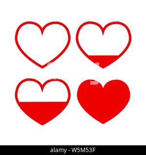 Valentine's day card idea Love meter Stock Vector