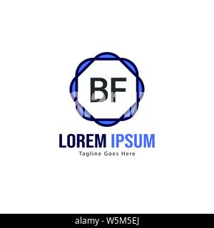BF Letter Logo Design. Creative Modern BF Letters Icon Illustration design Stock Vector