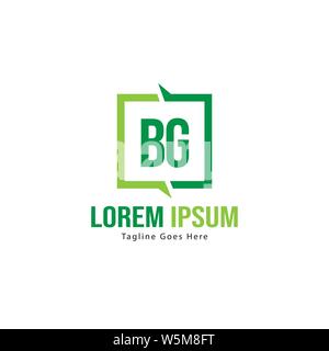 BG Letter Logo Design. Creative Modern BG Letters Icon Illustration design Stock Vector